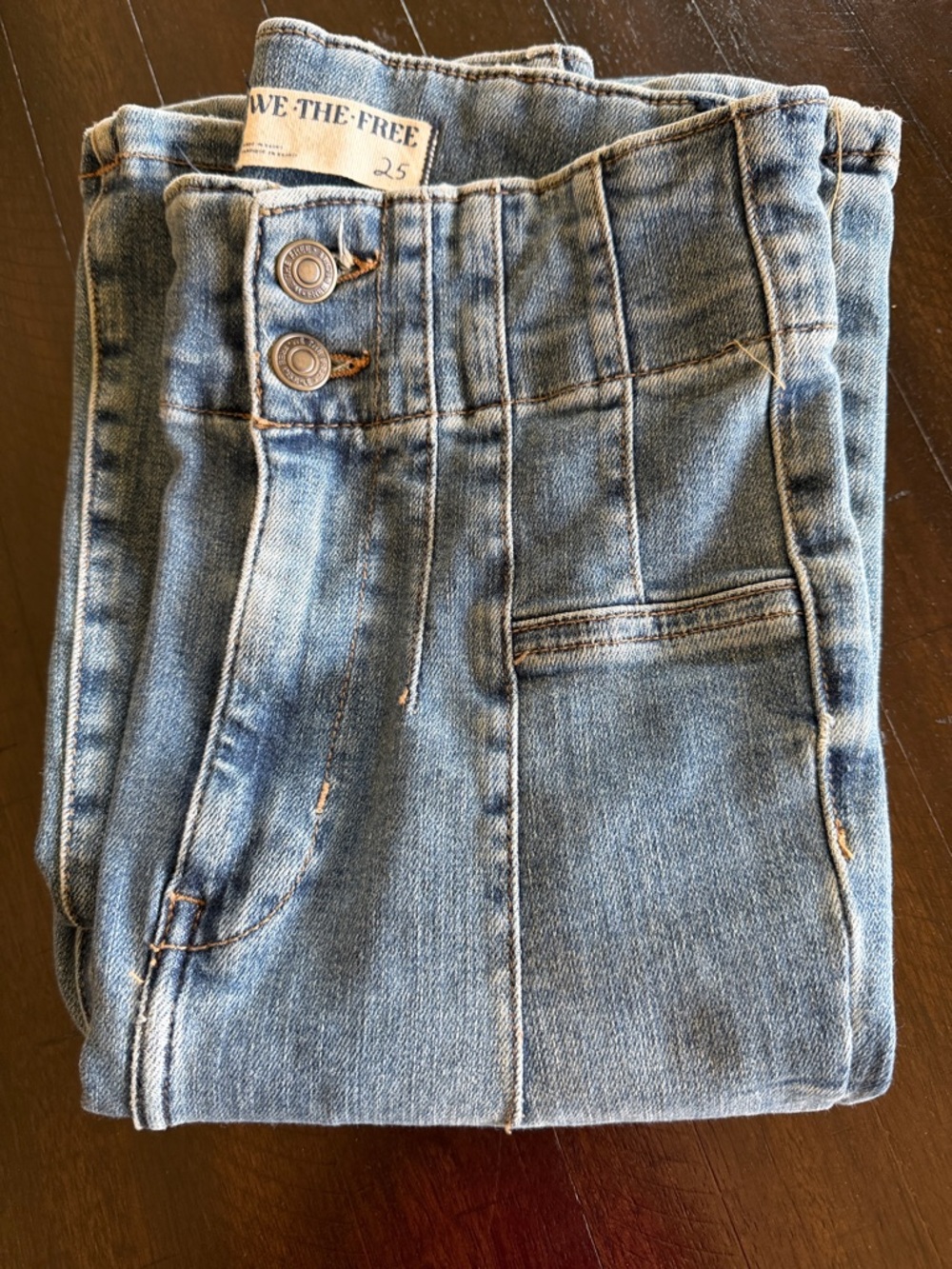We The Free High-Rise Light Blue Jeans Womens size 25
